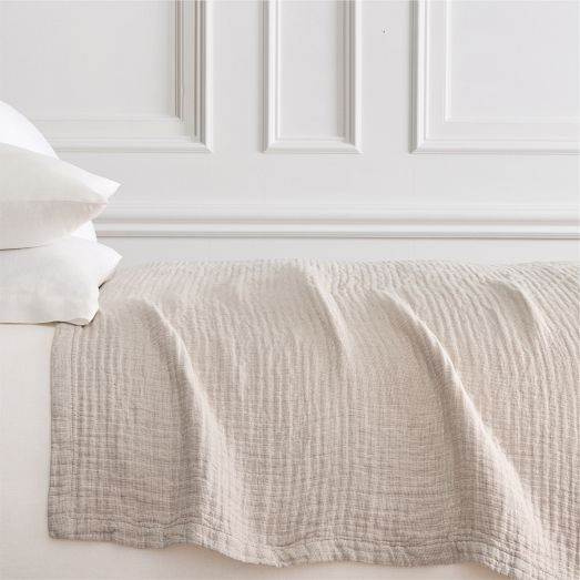 European Flax Linen Blanket | West Elm (US)