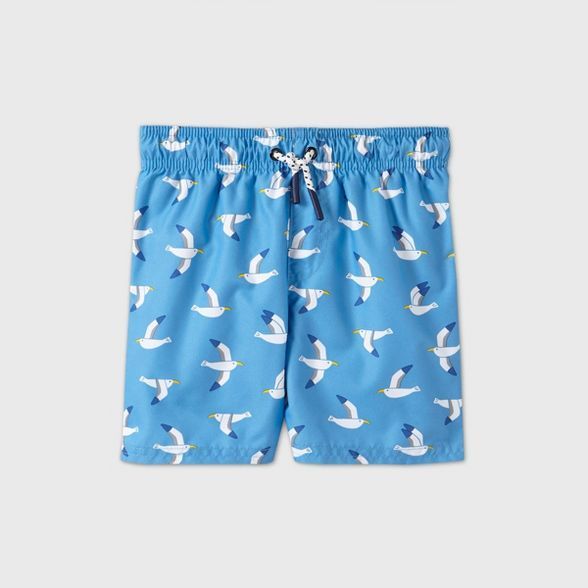 Toddler Boys' Seagull Print Swim Trunks - Cat & Jack™ Blue | Target