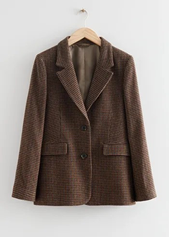 Fitted Checkered Blazer | & Other Stories US