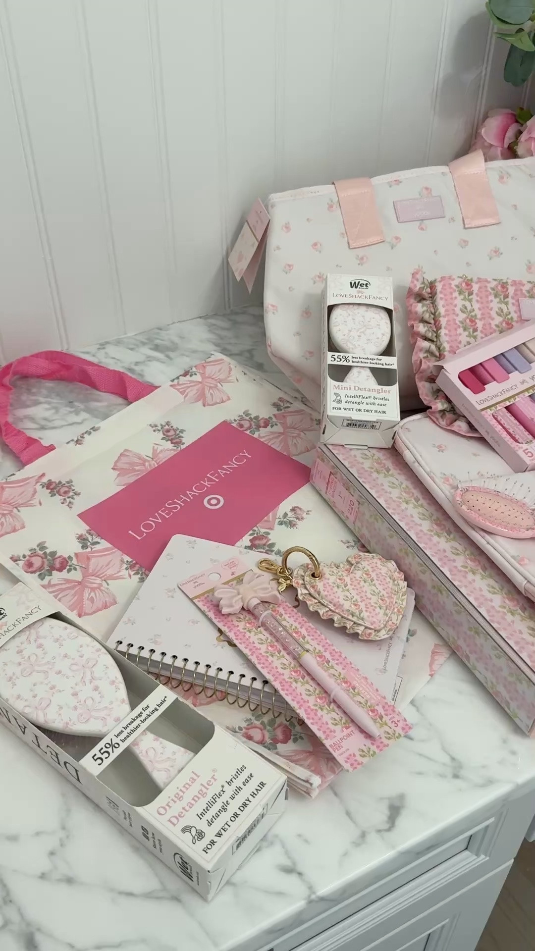 🎀 The LoveShackFancy x Target collection is one of the most anticipated Target collaborations of the year, featuring everything from back-to-school supplies and office accessories to beauty products, clothing, and gifts. If you’re searching for LoveShackFancy Target school supplies, cute office supplies, dorm room essentials, floral notebooks, planners, pens, desk accessories, hair brushes, hair accessories, or feminine fashion finds, I’ve rounded up the best pieces from the collection. The partnership also includes adorable beauty favorites from Wet Brush and Goody, making it easy to add a touch of LoveShackFancy’s signature floral, bow-filled, coquette aesthetic to your everyday routine! 

Whether you’re shopping for back-to-school essentials for kids, classroom supplies, office organization, dorm decor, teacher gifts, beauty accessories, or affordable LoveShackFancy fashion, these are the standout finds worth grabbing. Many items are selling out quickly, but Target has been restocking select LoveShackFancy x Target products periodically, so be sure to check back often if your favorites are unavailable. I’ll continue updating my picks as new restocks appear, making this your go-to guide for the best LoveShackFancy x Target finds and must-have pieces from the collection.

#LTKSaleAlert #LTKSeasonal #LTKBeauty