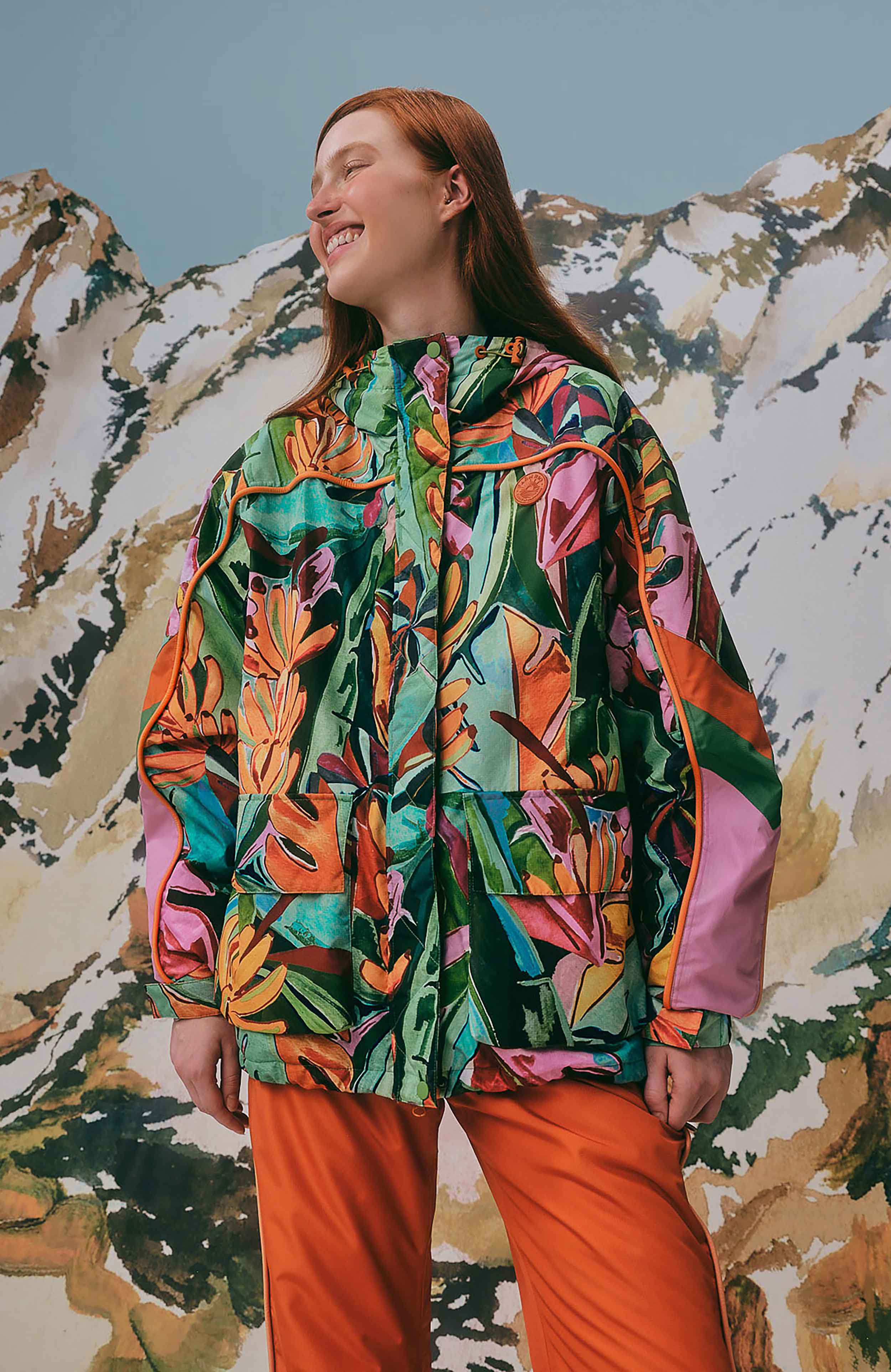 Multicolor Banana Leaves Ski Jacket | Farm Rio UK