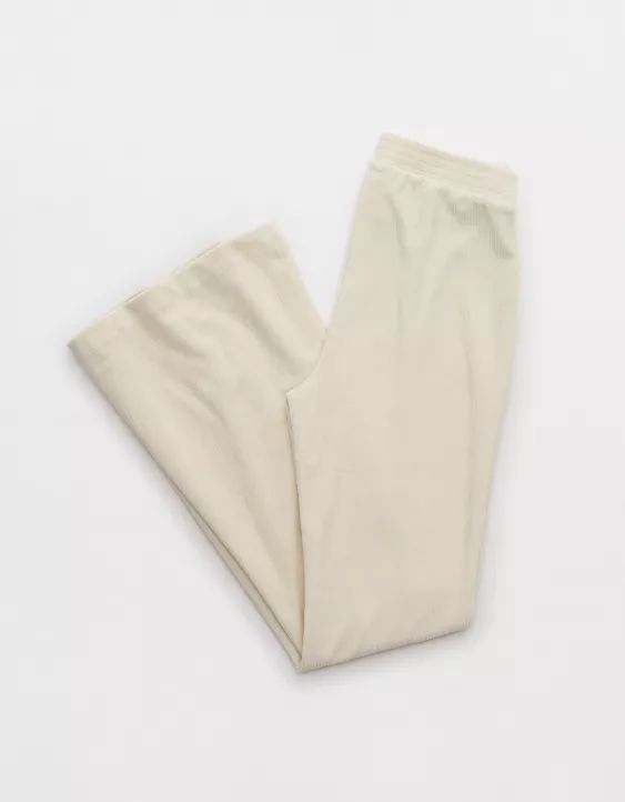 Aerie Groove-On Rib Velour Flare Pant | Aerie