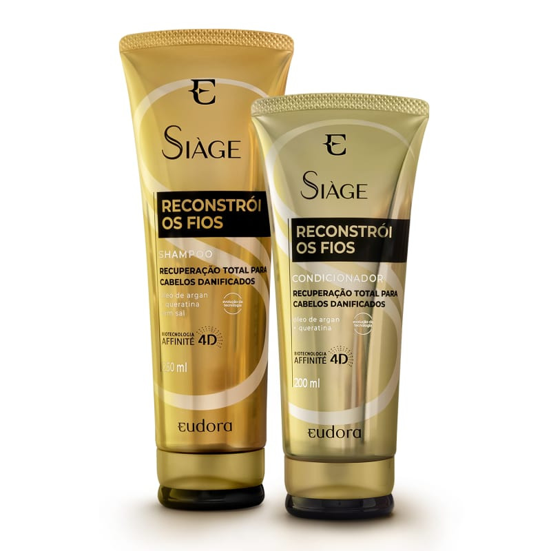 Combo Siàge Reconstrói os Fios: Shampoo 250ml + Condicionador 200ml | Eudora (BR)