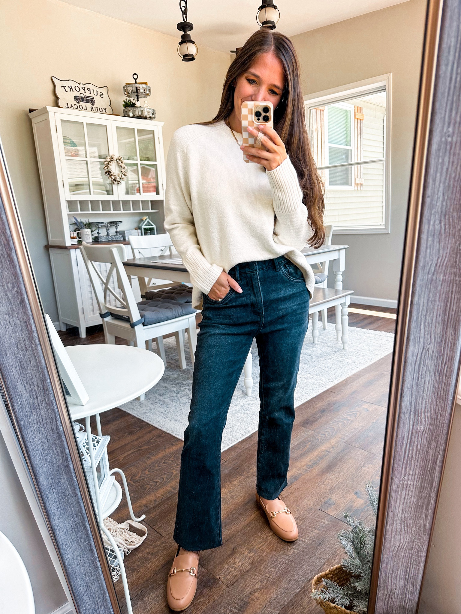 Nsale finds still in stock! Sweater small 
Jeans tts petite 
Loafers tts 

#LTKxNSale #LTKBacktoSchool #LTKSaleAlert