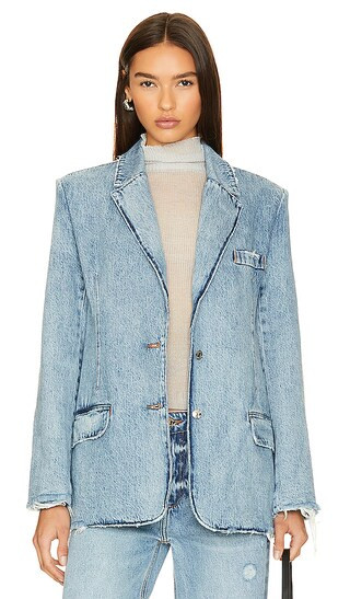 Hollis Blazer in River | Revolve Clothing (Global)