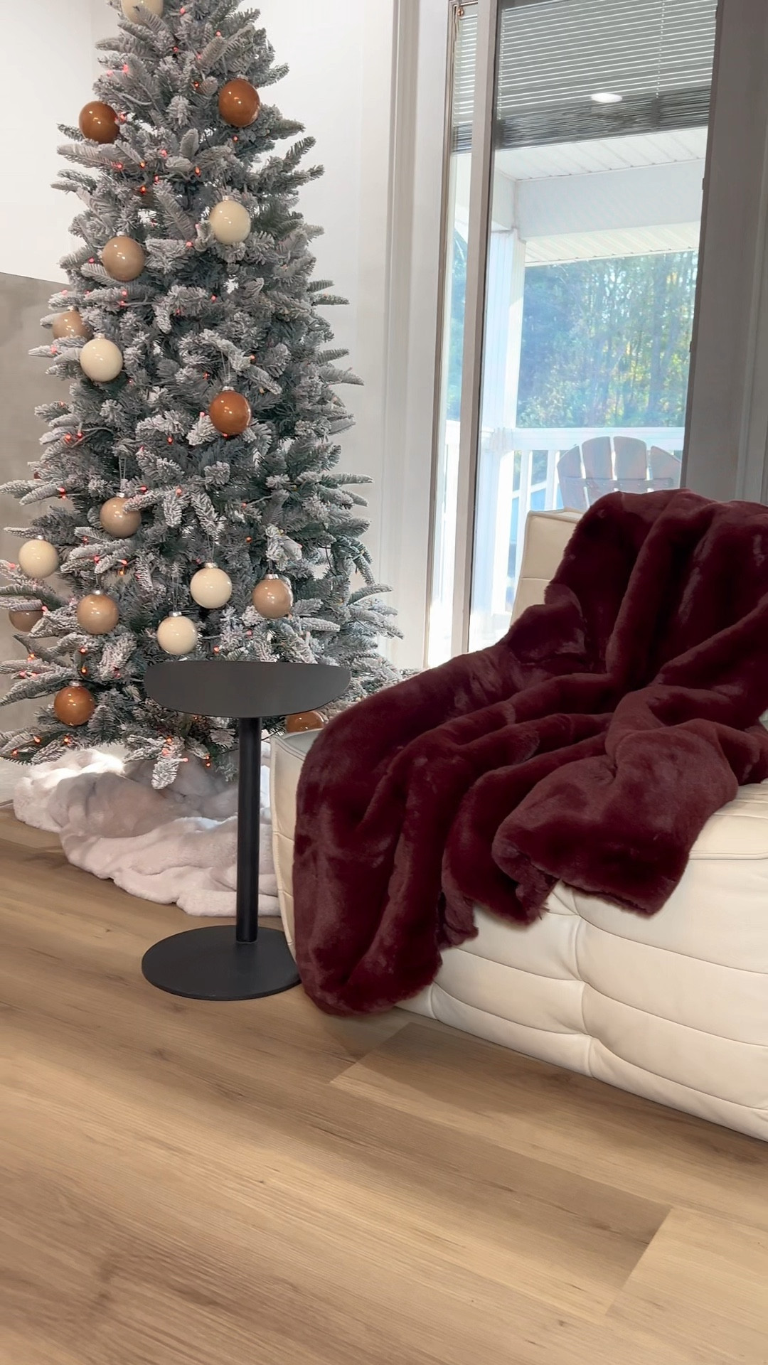 Christmas tree, accent chair, throw blanket, side table 

#LTKSeasonal #LTKHome #LTKHoliday