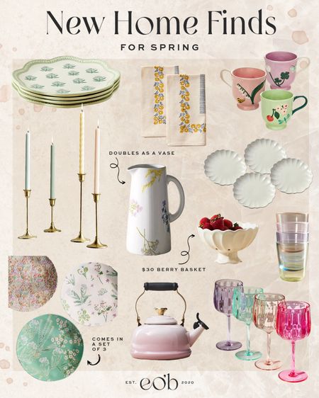 Cute spring home finds 🌷 cute plates, wine glasses and home decor for spring 

#LTKfindsunder100 #LTKSeasonal #LTKhome