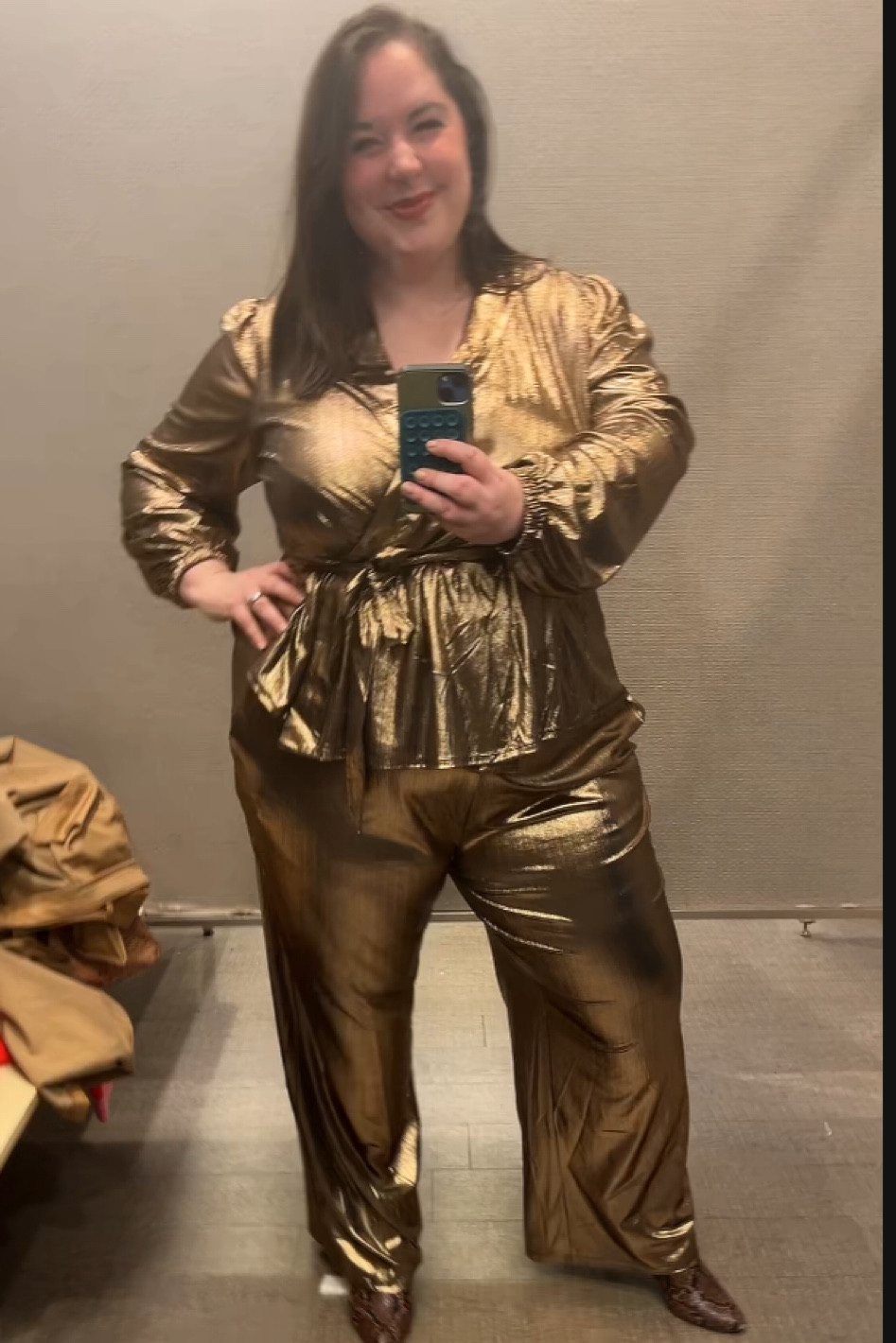 Super comfy metallic matching set for NYE