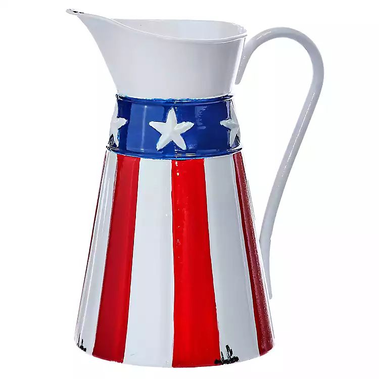 Red, White, and Blue Stars and Stripes Pitcher | Kirkland's Home