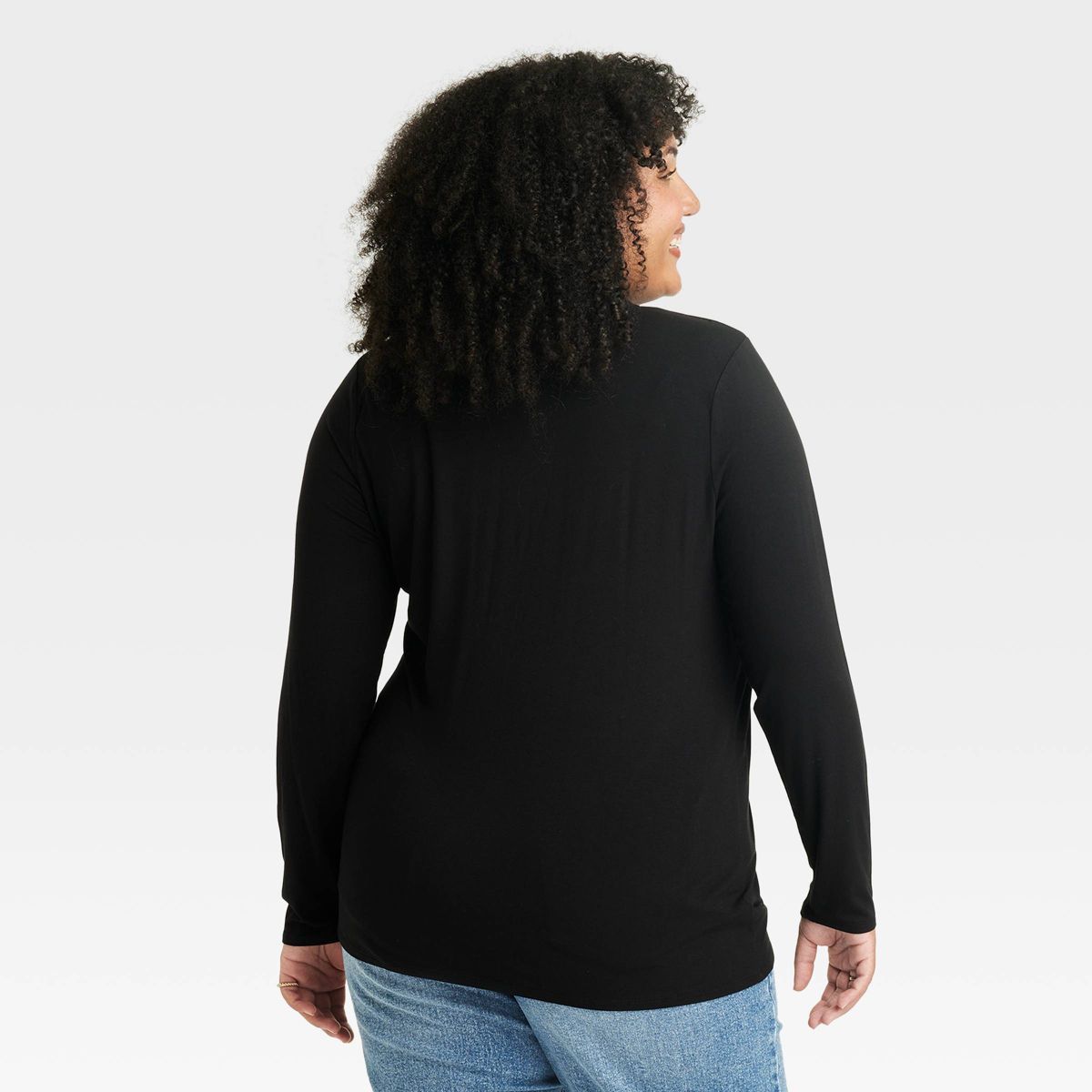 Women's Long Sleeve Jersey Turtleneck T-Shirt - Ava & Viv™ | Target