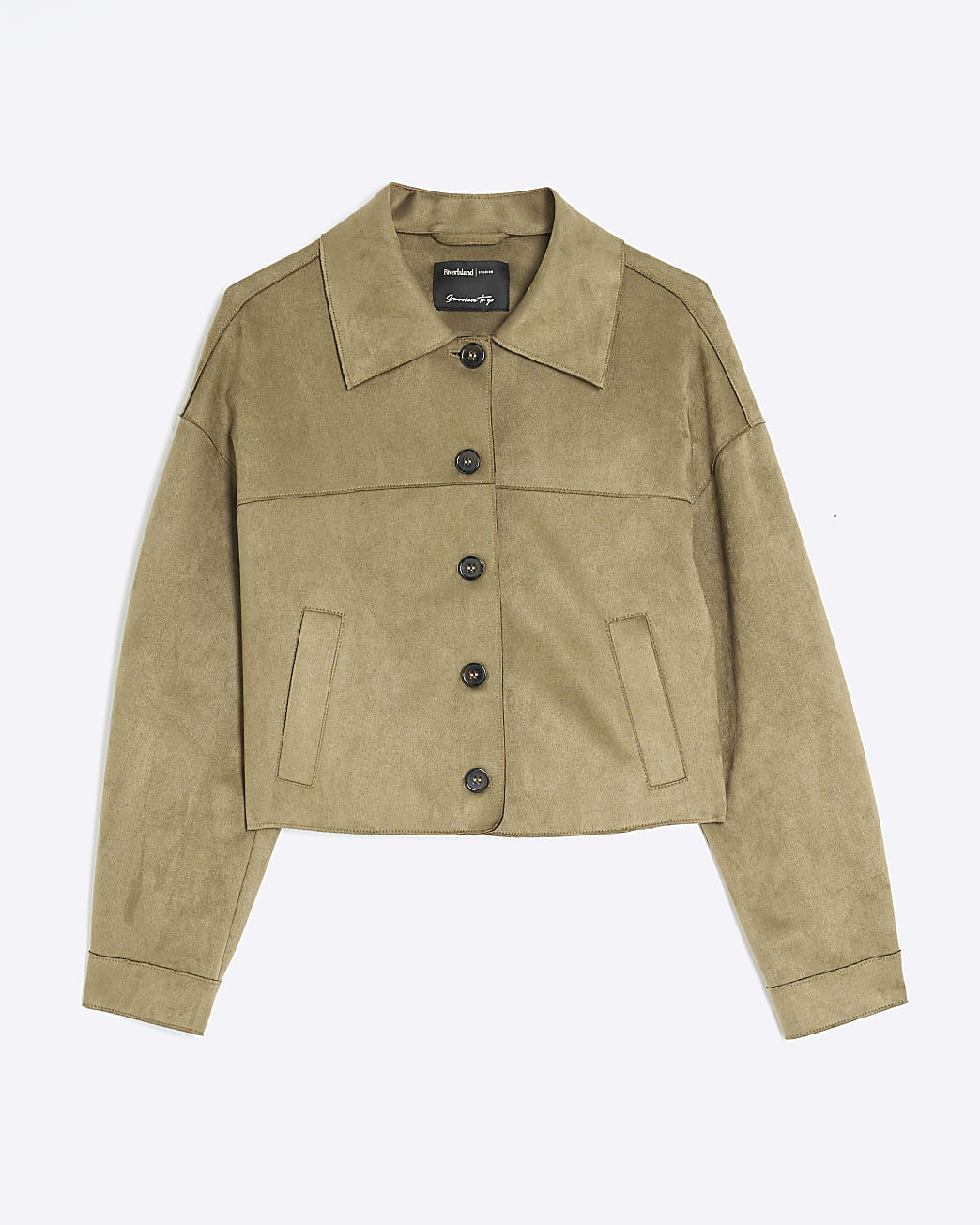 Green Faux Suede Overshirt | River Island UK & IE