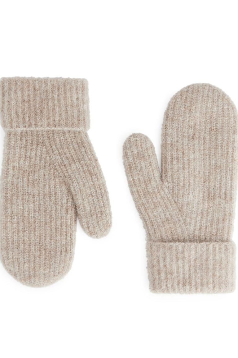 Alpaca Mittens - Beige Melange - Ladies | H&M GB | H&M (UK, MY, IN, SG, PH, TW, HK)
