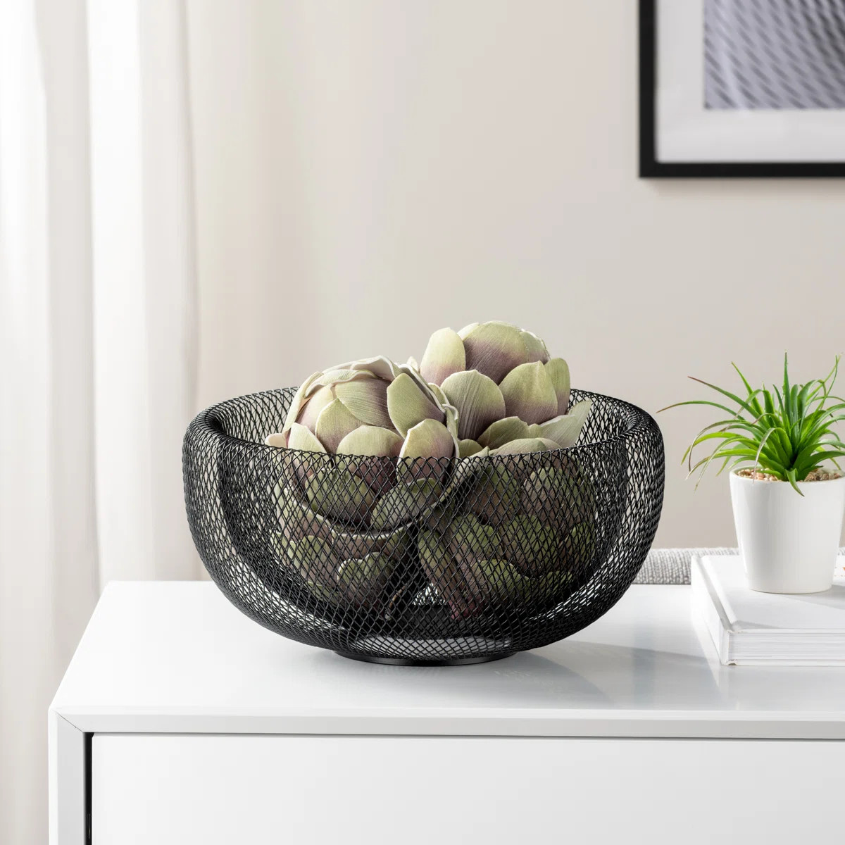 Black Mesh Metal Double Wall Bowl (11 Inch) | Wayfair North America