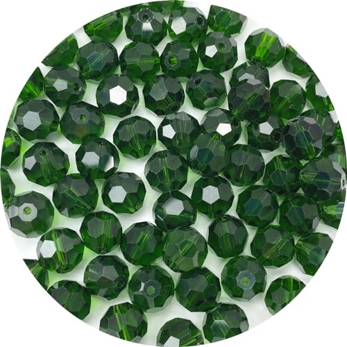 40pcs 12mm Faceted Crystal Glass Beads Round Spacer Beads for Jewelry Making DIY Craft Making Nec... | Amazon (US)