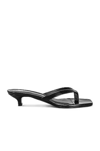 Toteme Flip Flop With Heel Sandal in Black | FWRD | FWRD 