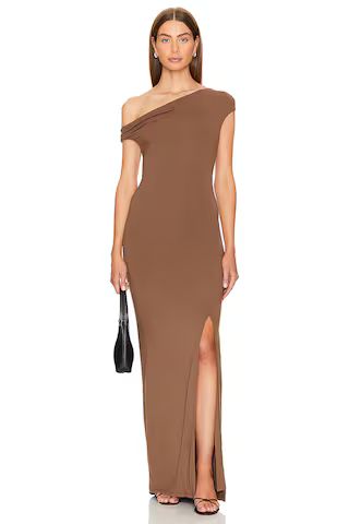 Rue Sophie Arlette Twist Dress in Brown from Revolve.com | Revolve Clothing (Global)