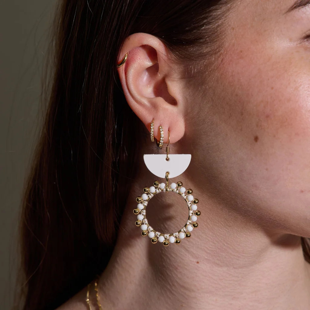 White Talitas | Nickel and Suede