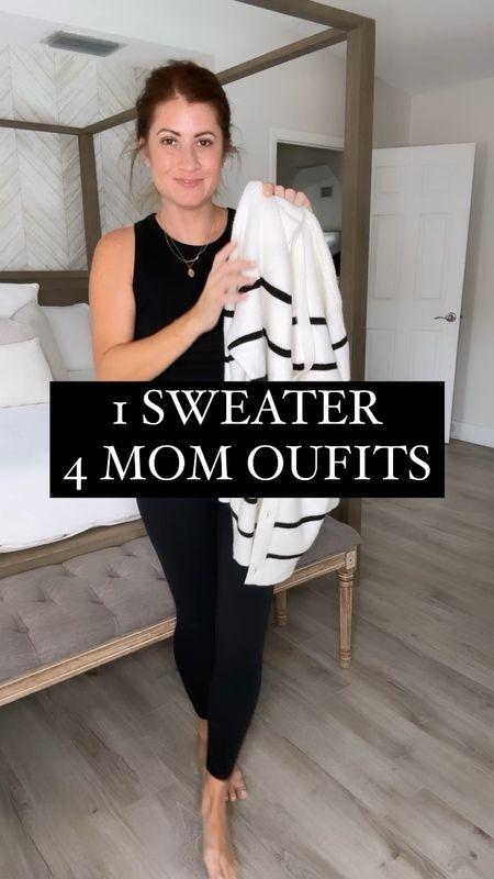 One Cardigan | 4 Mom Oufits! Loving this oversized cardigan! Grabbed it in stripes but is also available in solids colors! Perfect for all of us moms that have tons of places to be every day! 

👉🏼Follow me if you love seeing affordable fashion finds styled multiple ways👈🏼

Wearing a size small

#LTKfindsunder100 #LTKstyletip #LTKSeasonal