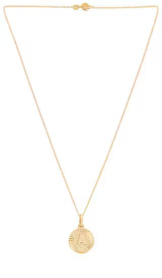 Initial Medallion Necklace in Gold | Revolve Clothing (Global)