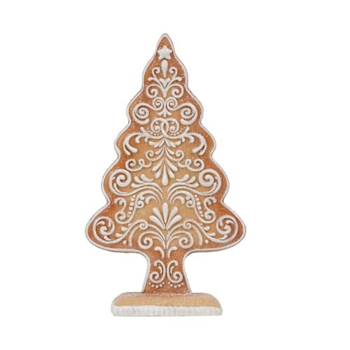 Braxio Christmas Tree Decorations Gingerbread Decor - Resin Gingerbread Xmas Tree Christmas Decor Indoor Room Decor Aesthetic Gifts for Women 5 * 2 * 8.25 Inch | Amazon (US)