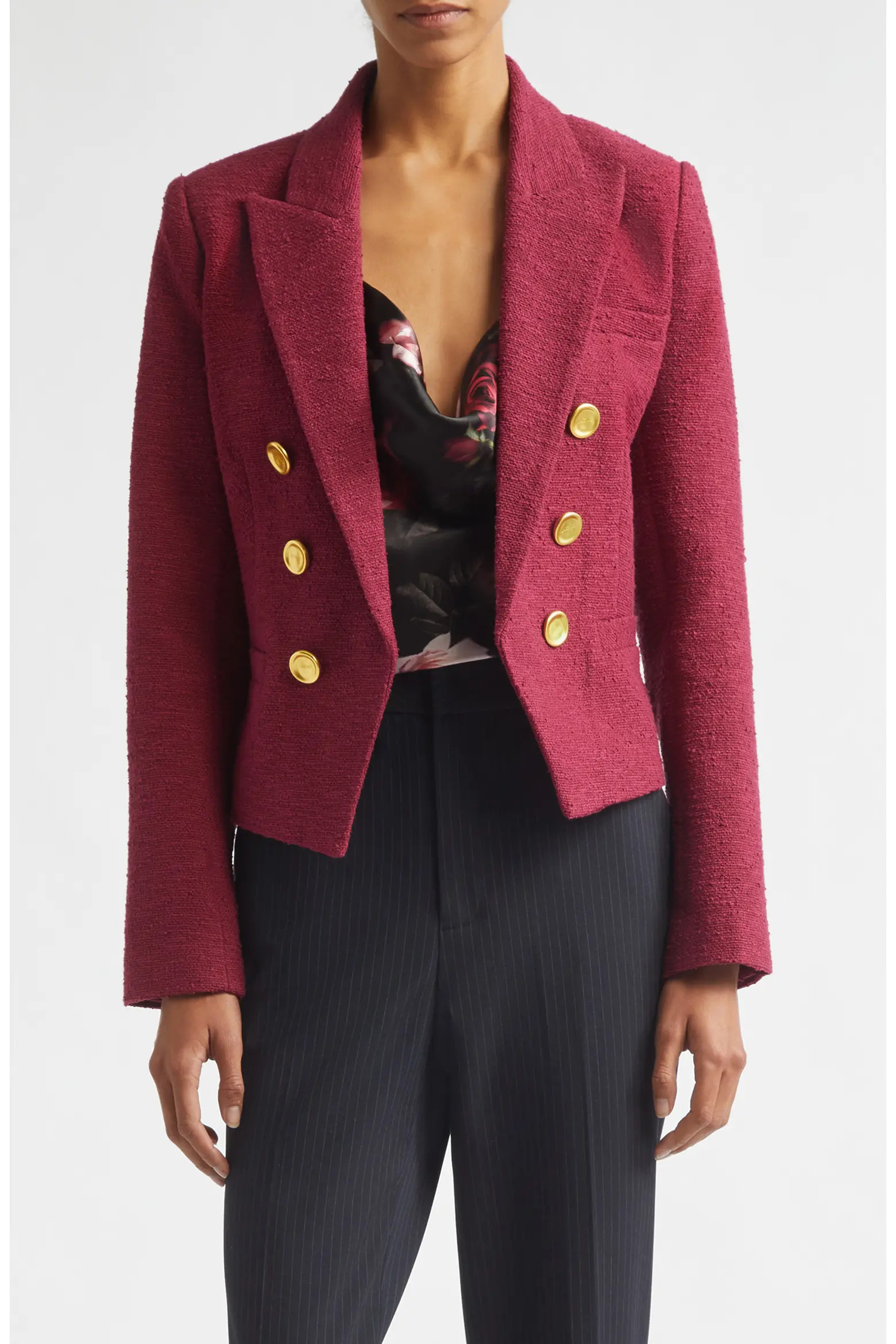 Brooke Texture Double Breasted Crop Blazer (Women) | Nordstrom | Nordstrom