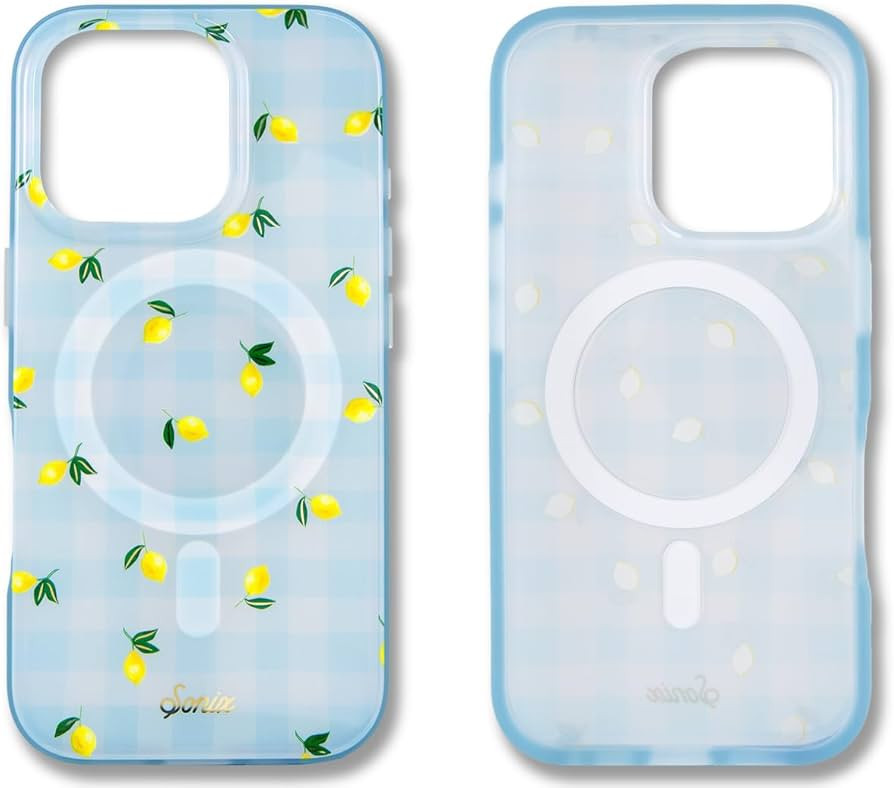 Sonix Phone Case for iPhone 16 Pro | Compatible with MagSafe | 10ft Drop Tested | Lemon Gingham | Amazon (US)
