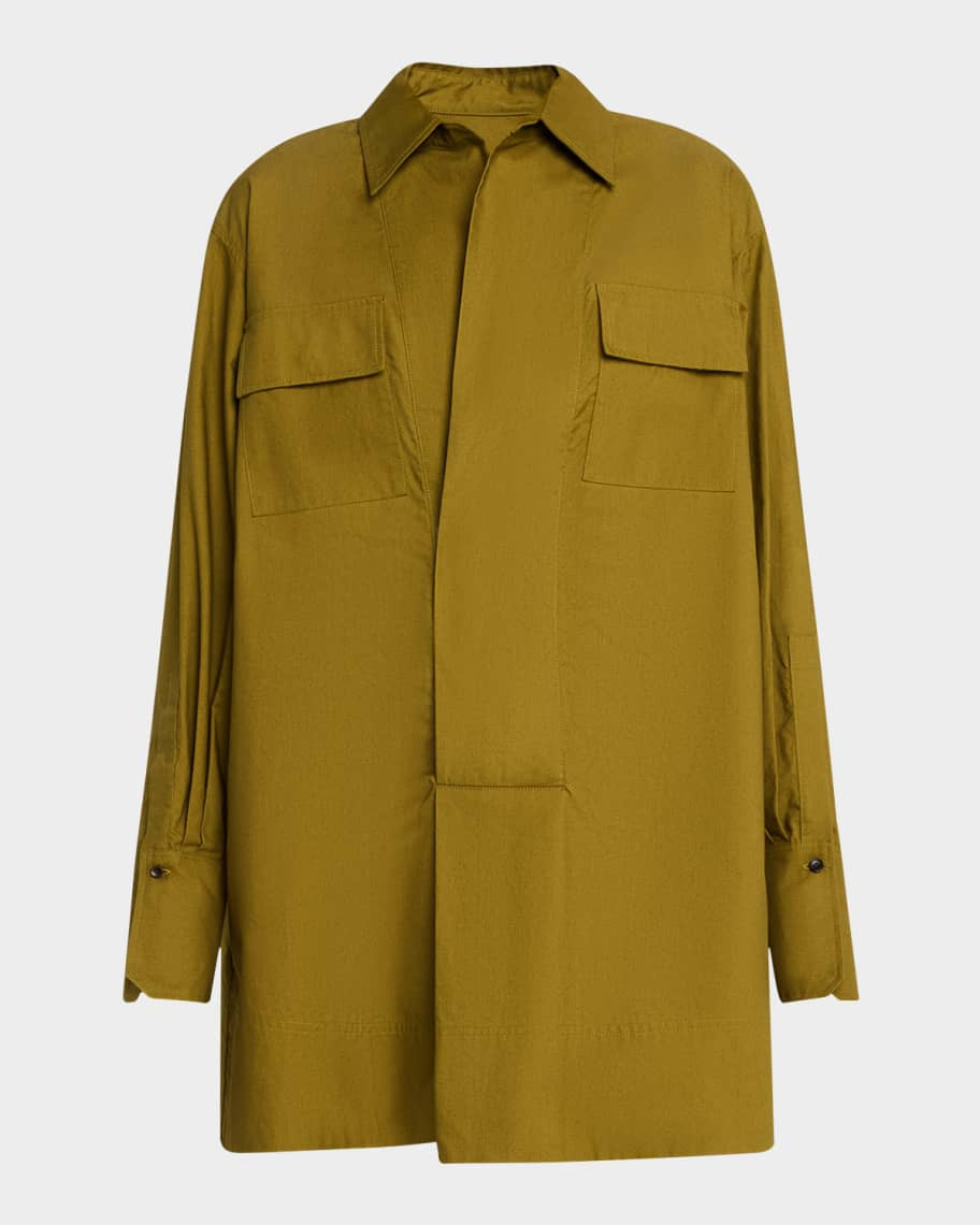 Jori Long-Sleeve Cotton Tunic Dress | Neiman Marcus