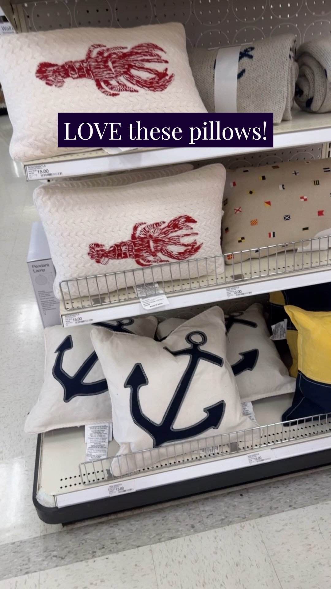 These pillows!!! They’re pretty darn perfect for summer!! 🦞⚓️⛵️