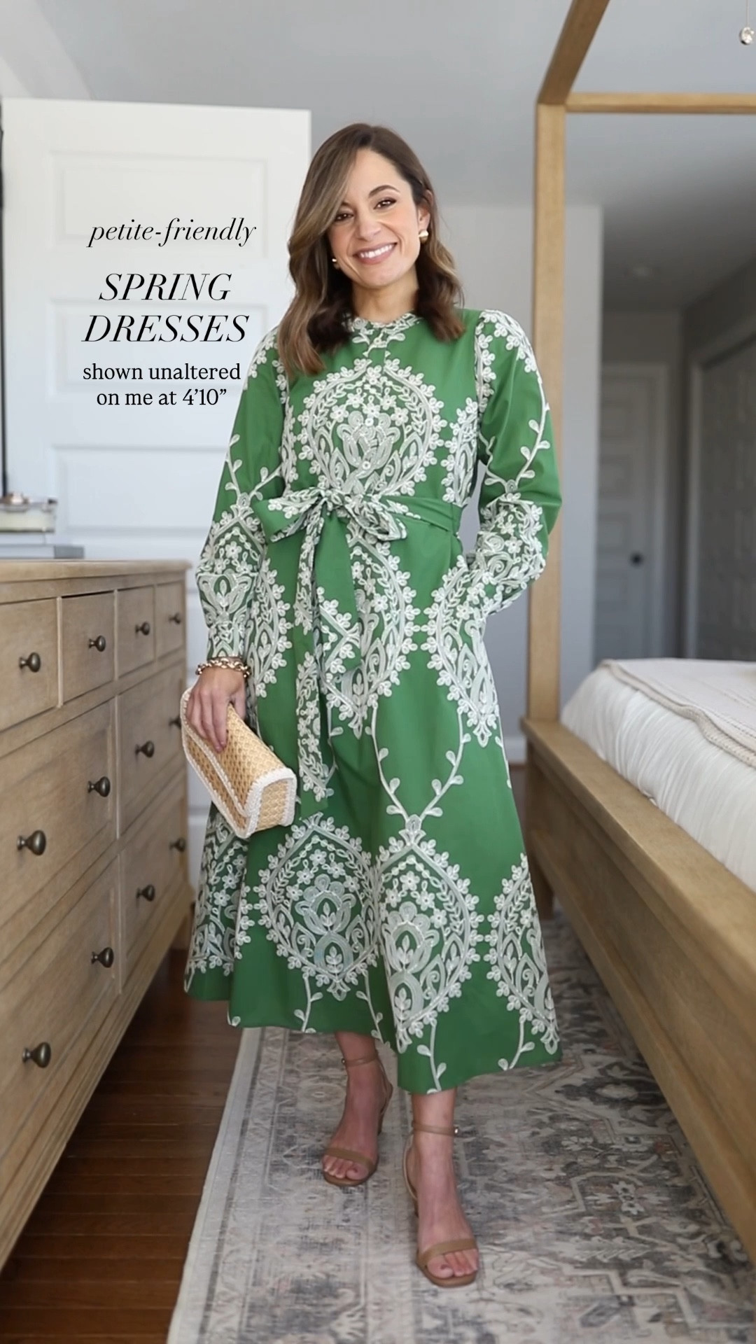 Petite-friendly spring dresses! 

Boden green dress: petite 0 
Tuckernuck blue & white dress: xxs 
Boden blue dress: petite 0 
Boden rust dress: petite 0 

*Some of the shoes are sold out, linking the option that is still available. 

My measurements for reference: I’m 4’10” and 105lbs. My bust, waist, and hip measurement is 32”, 24”, and 36”.

#LTKPetite #LTKSeasonal