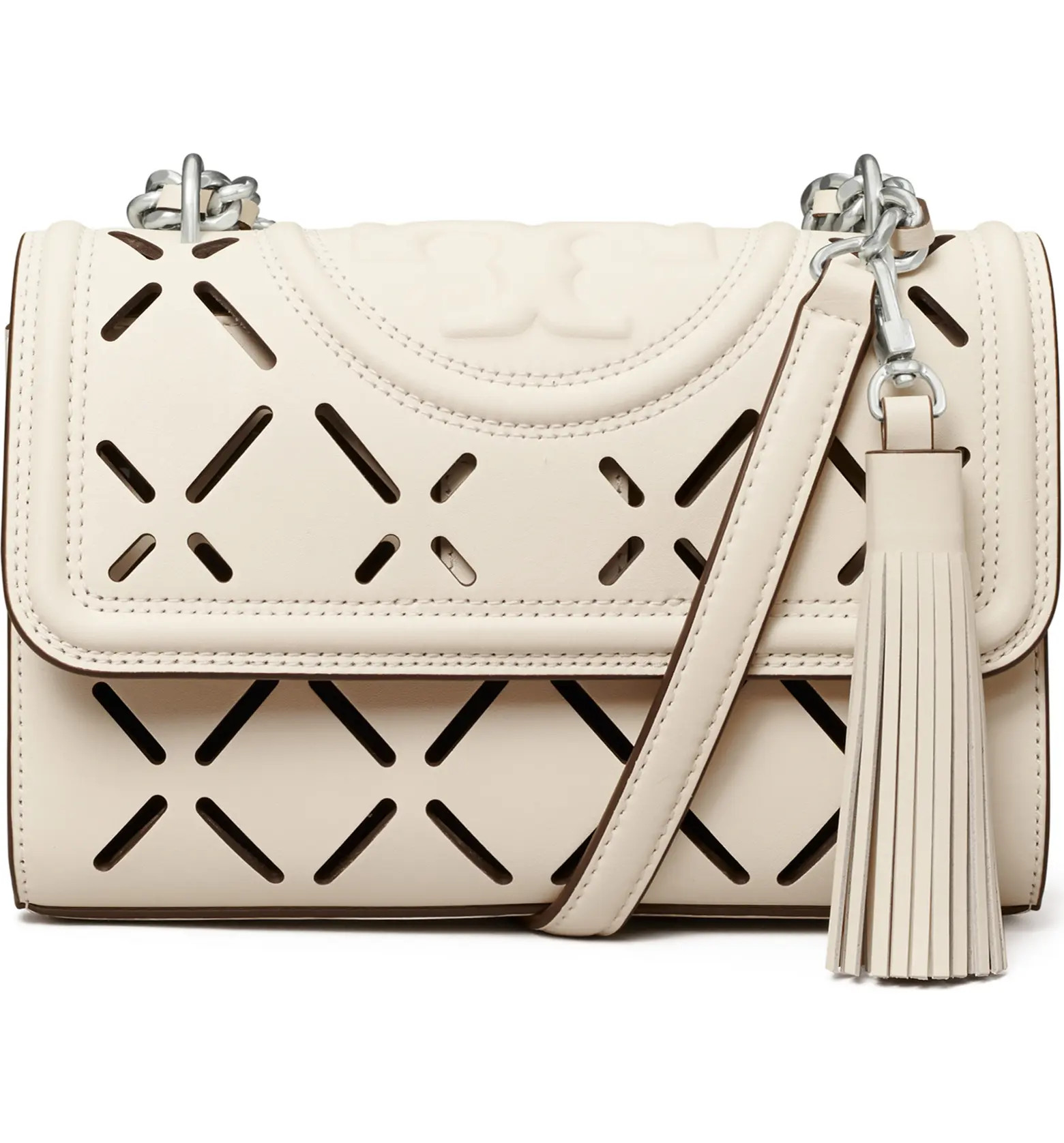 Tory Burch Fleming Laser Cut Leather Shoulder Bag | Nordstrom | Nordstrom