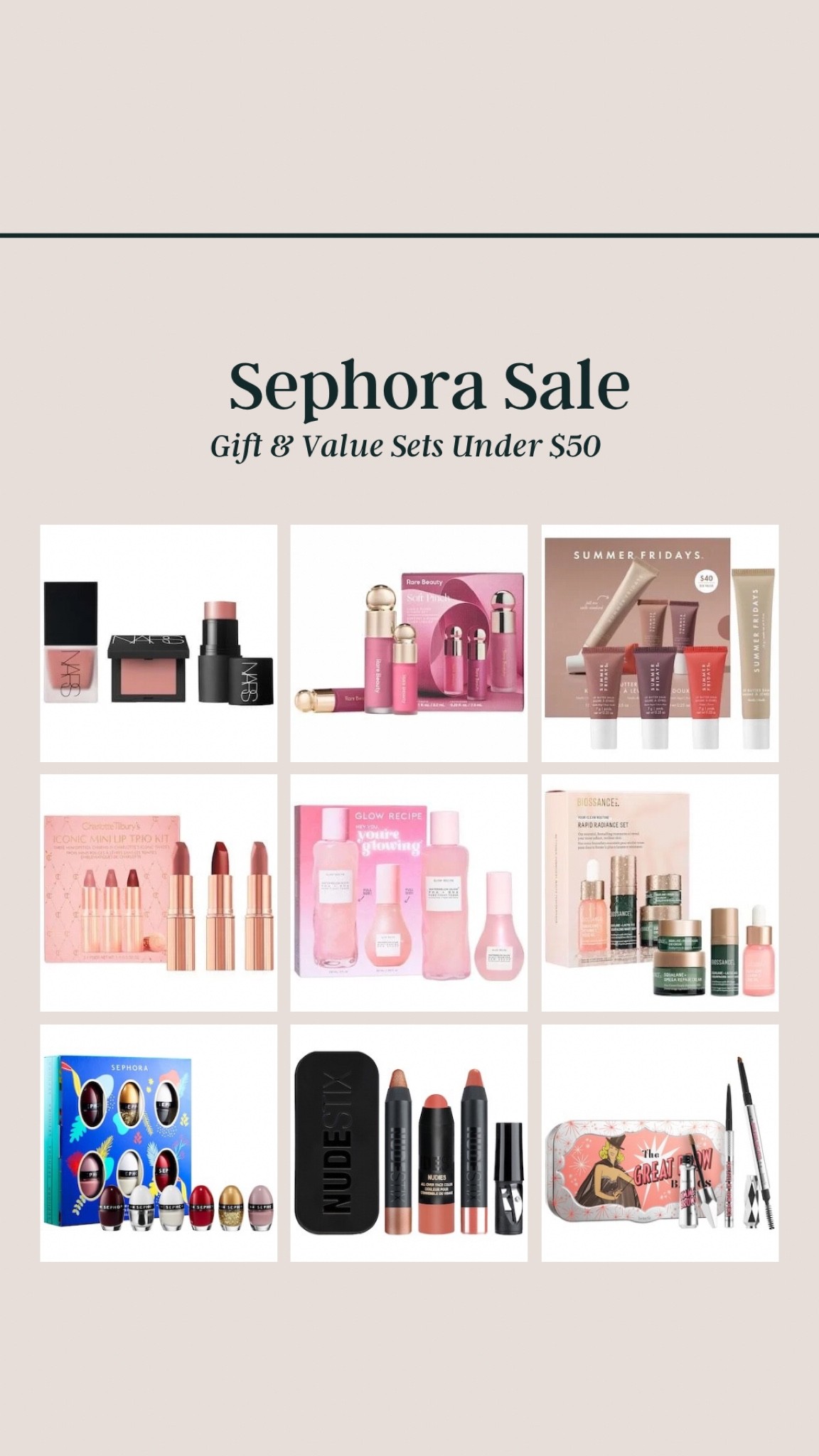 Sephora sale value & gift sets 

#LTKsalealert #LTKunder50 #LTKbeauty