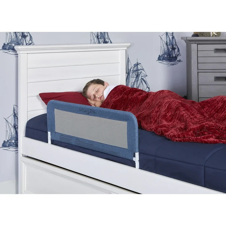 Dream On Me Security Rail For Twin Size Bed in Navy - Walmart.com | Walmart (US)