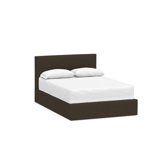 Raleigh Square Upholstered Platform Bed | Pottery Barn (US)