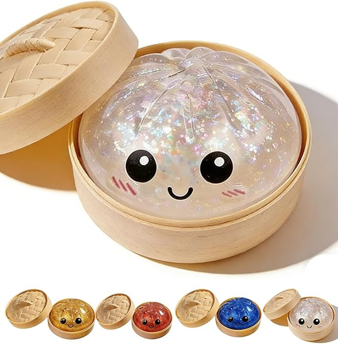 Glitter Dumpling - Squishy Dumplings Glitter for Adults, Stress Relief Fidget, Soft Squeeze Decom... | Amazon (US)