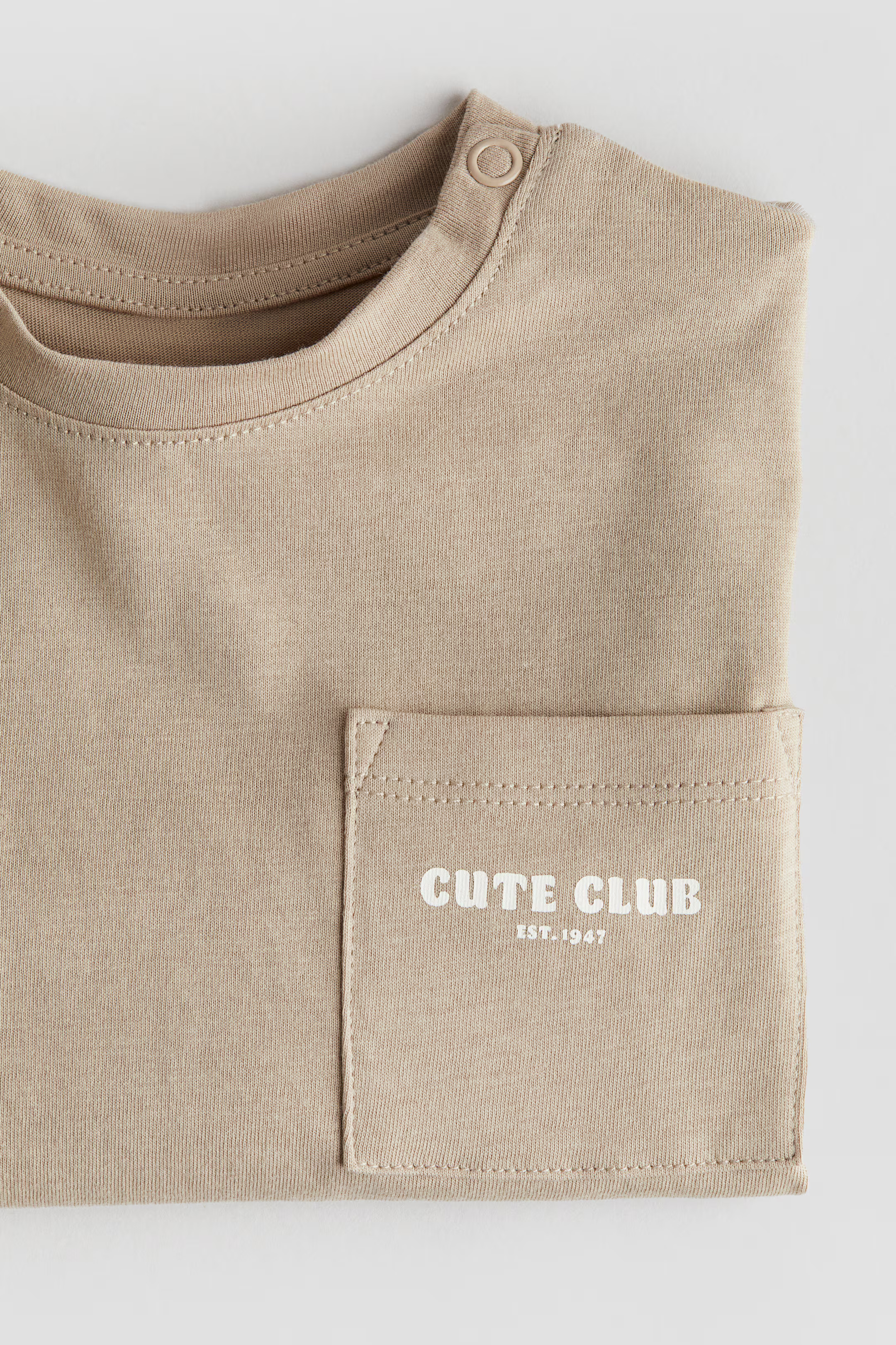 Long-Sleeved T-shirt - Beige/Cute Club - Kids | H&M US | H&M (US + CA)