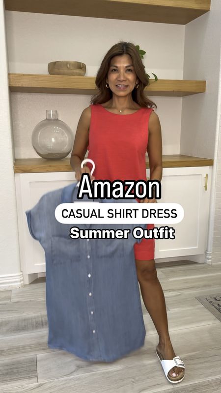Shirt dress in small, tts, color blue. I’m 5’2”. Can style it for a country concert.
Sandals(Birkenstock look for less) fit tts.
White sneakers fit tts.
Red dress at beginning of video in small(has pockets), also linked.
Accessories and bags are linked.
Summer outfit, chambray dress, country concert outfit, Nashville outfit, casual outfit, fashion over 40, petite style, easy, comfy summer look, white sneakers, sandals, comfy sneakers for Europe, Vionic Winny, festival outfit, concert outfit, Nashville outfit.

#LTKOver40 #LTKFindsUnder50 #LTKVideo