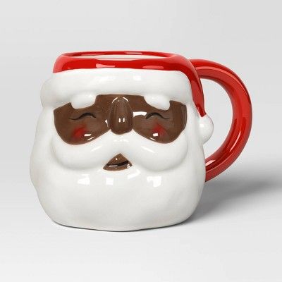 20oz Christmas Earthenware Santa Mug - Wondershop™ | Target