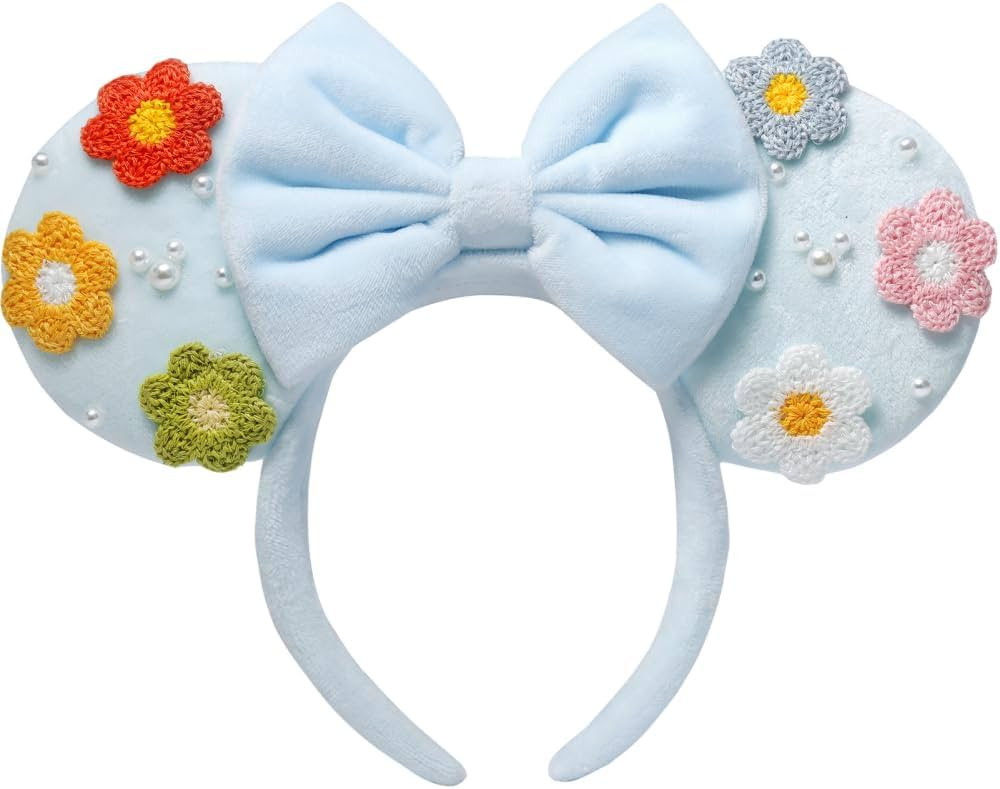 Mouse Ears Headband, Mouse Ears for Women Girls with Pearl, Park Ears for Trips Birthday Decorati... | Amazon (US)