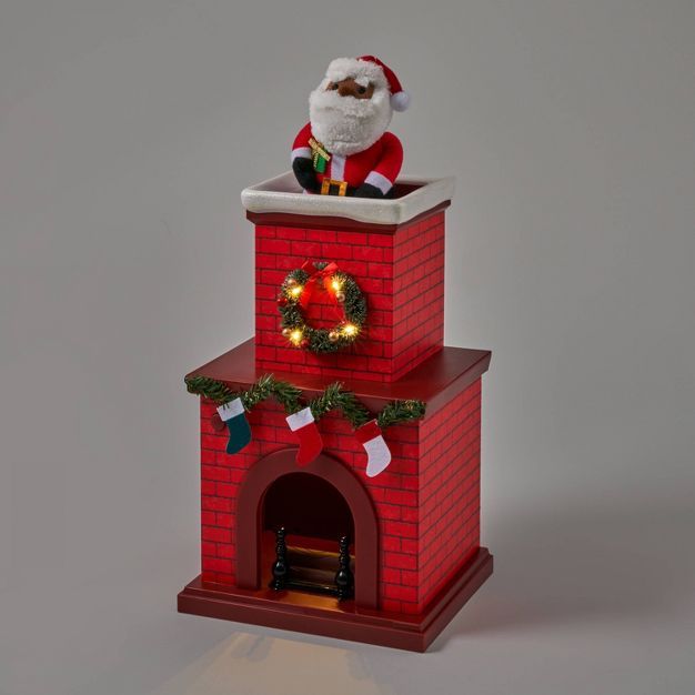 Animated Chimney with Santa Decorative Figurine - Wondershop™ | Target