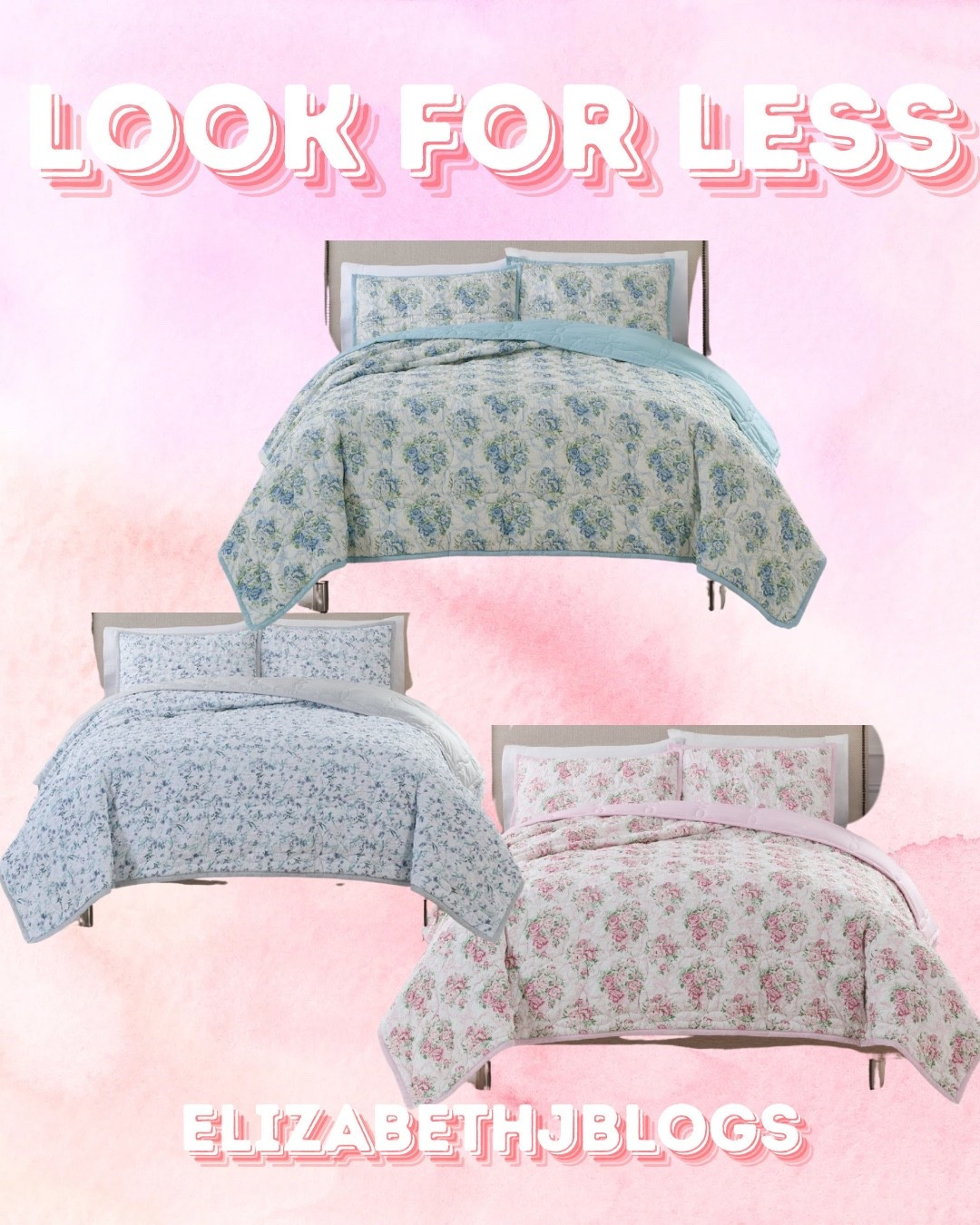 Look for less floral bedding 