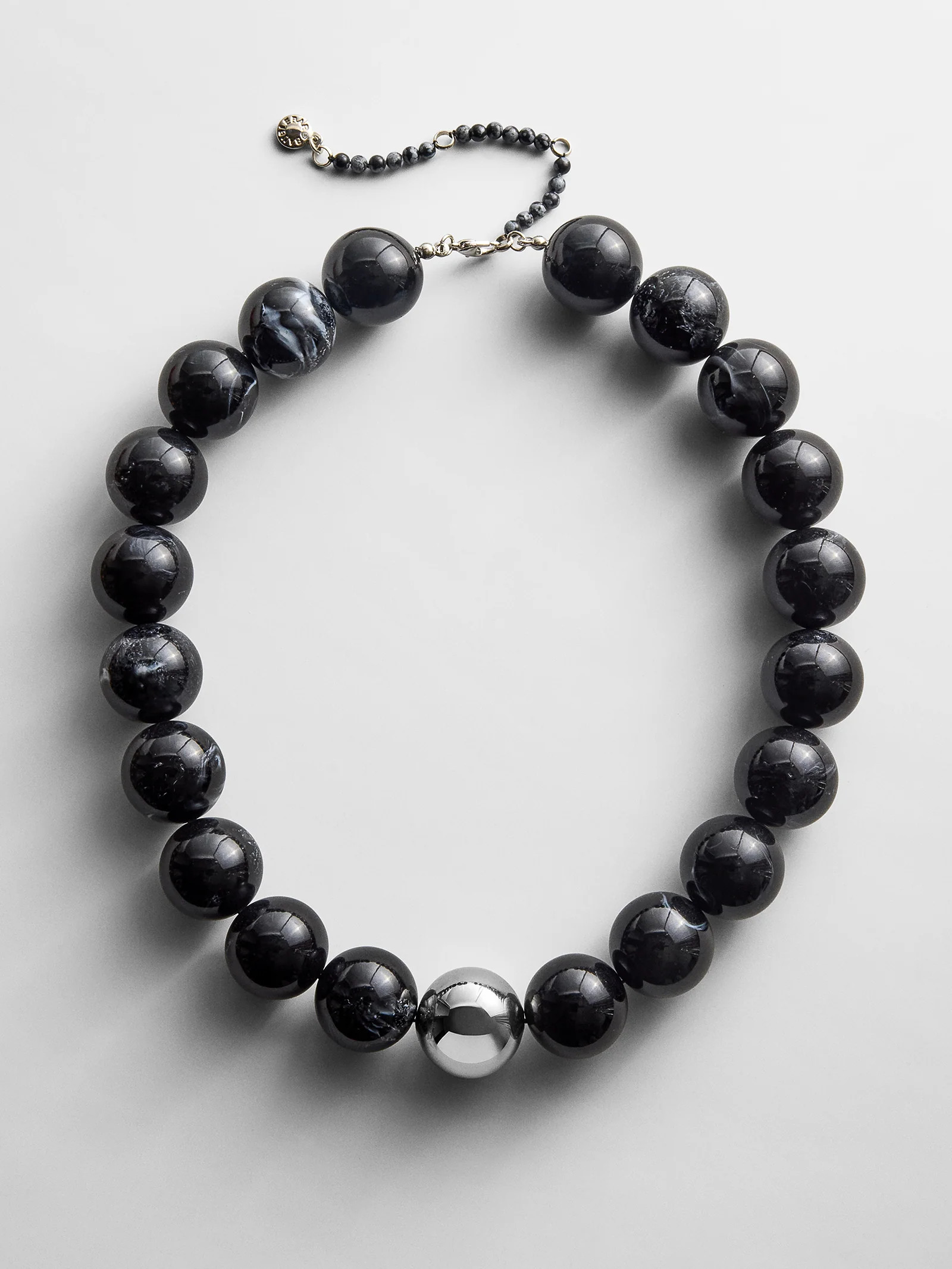 Jane Beaded Necklace - Obsidian | BaubleBar
