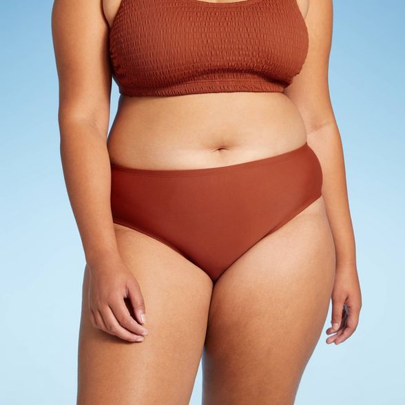 Juniors' Plus Size Hipster Bikini Bottom - Xhilaration™ Rust | Target