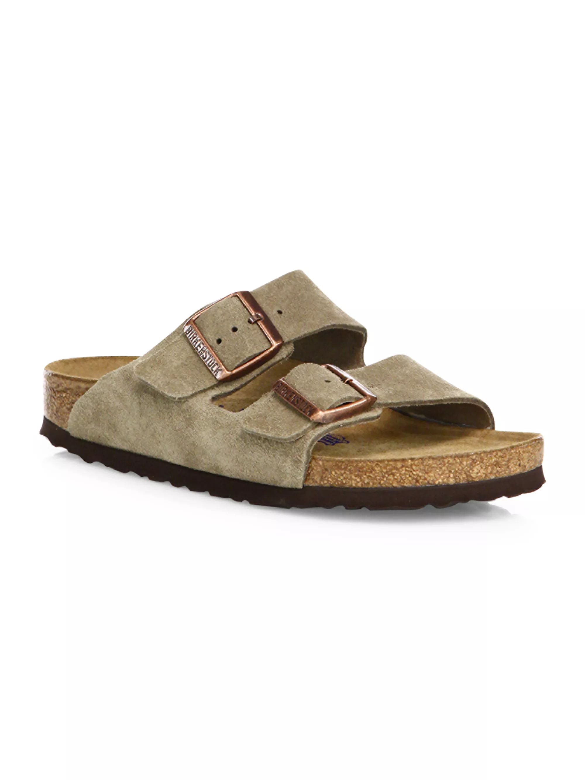 Women's Arizona Suede Double-Strap Sandals | Saks Fifth Avenue