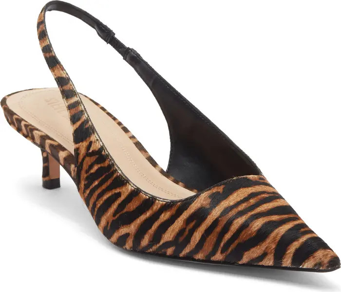 Kittie Slingback Pointed Toe Kitten Heel Pump (Women) | Nordstrom Rack