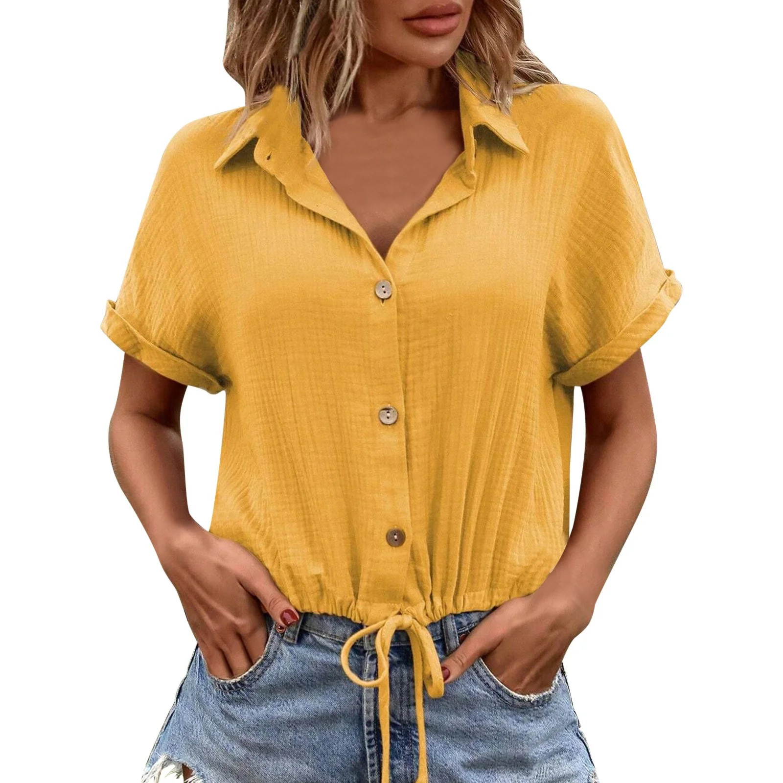 Tops for Women Trendy Womens Summer Short Sleeved Tops Shirts for Ladies Print Chiffon Blouses Wo... | Walmart (US)