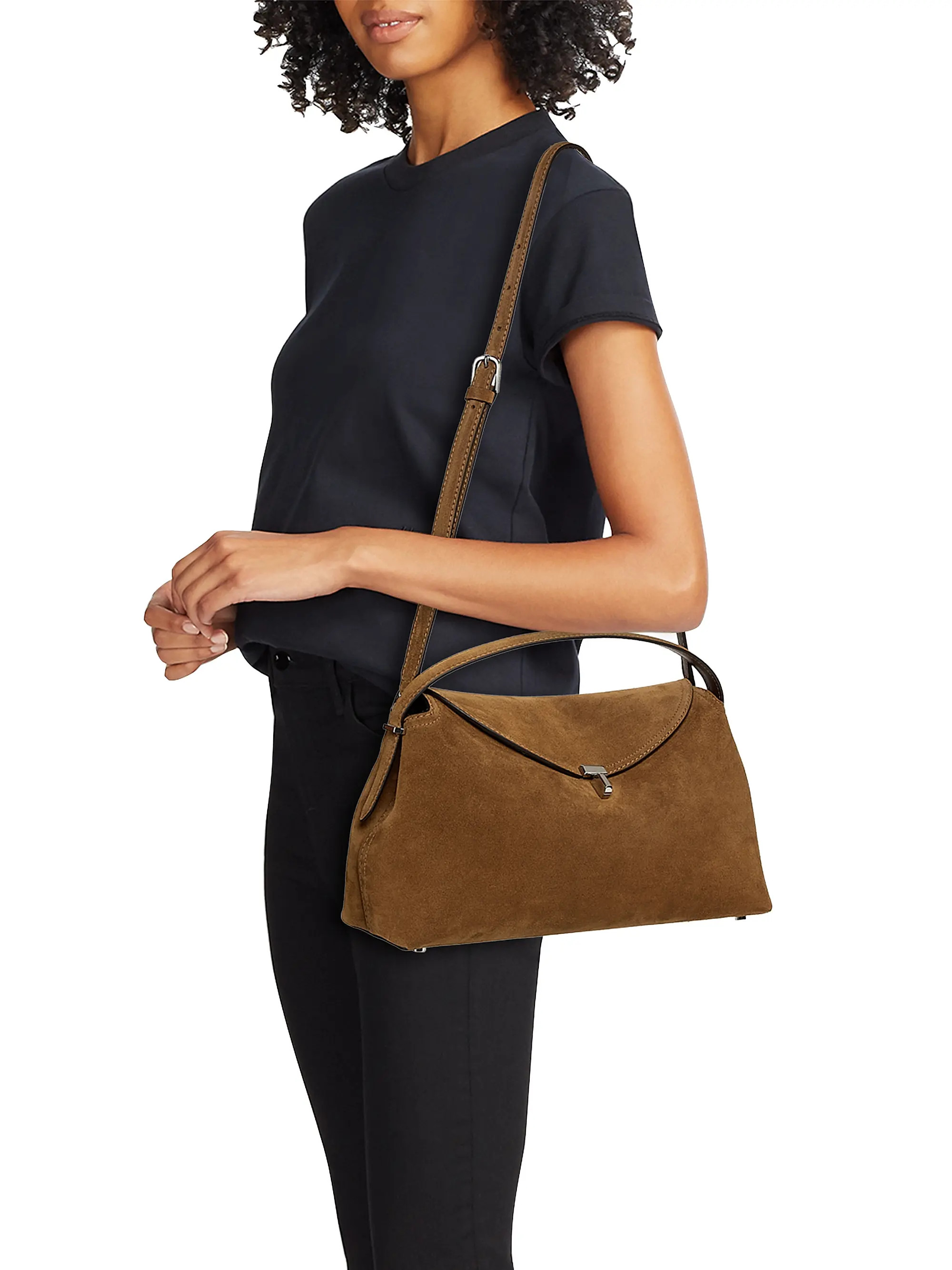 T-Lock Suede Top Handle Bag | Saks Fifth Avenue