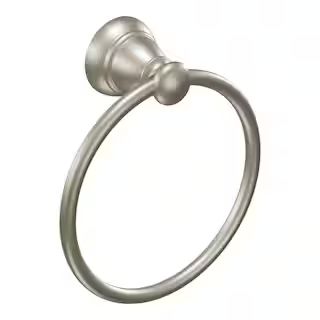 MOEN Banbury Towel Ring in Spot Resist Brushed Nickel Y2686BN - The Home Depot | The Home Depot