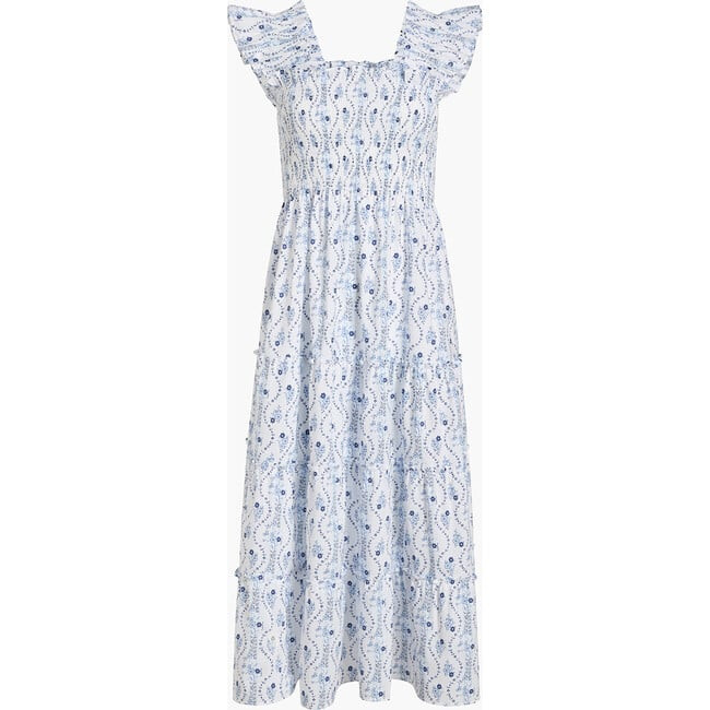 Hill House Home | Women's Ellie Nap Dress, (Blue Vine Stripe, Size Small) | Maisonette | Maisonette