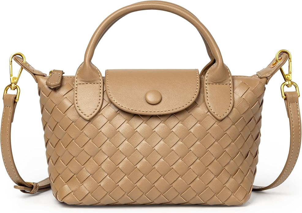 Joryin Hand Woven Purses for Women, Mini Crossbody Bag Dumpling Bag. Top Handle Bag Small Purse B... | Amazon (US)