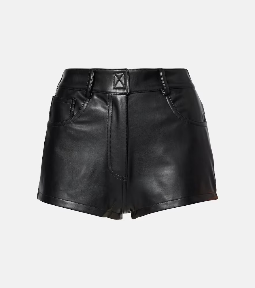 Norma Kamali Short à taille haute en cuir synthétique | Mytheresa (INTL)